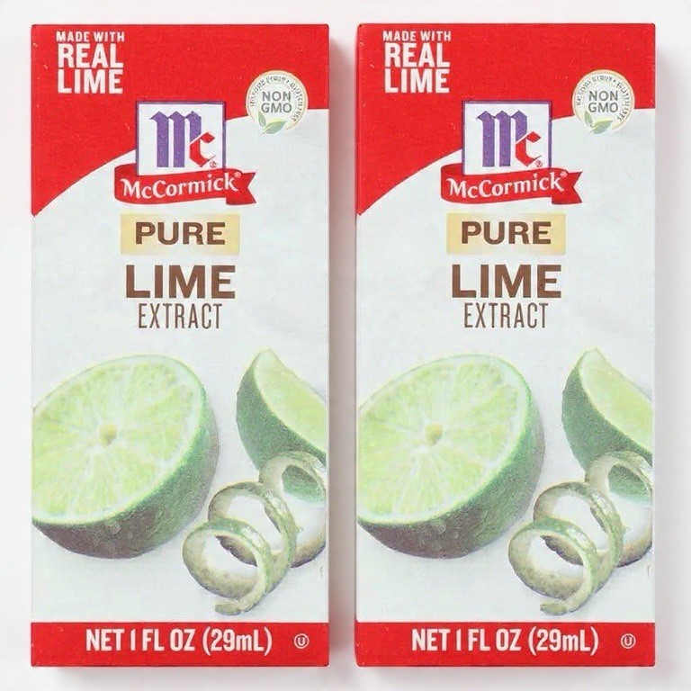 2 PACK Pure Lime Extract Real Lime Flavouring 1 Fl oz
