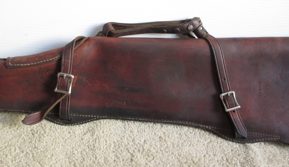 Hunter 402B 26 Brown Leather Rifle Scabbard Case with Straps