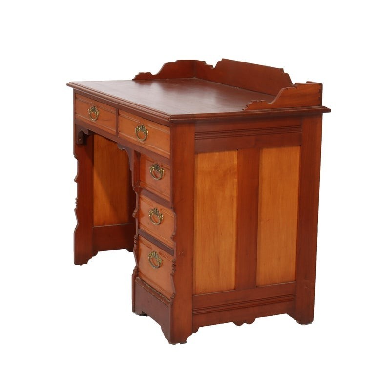 Antique Cherry Single Pedestal Desk C1910