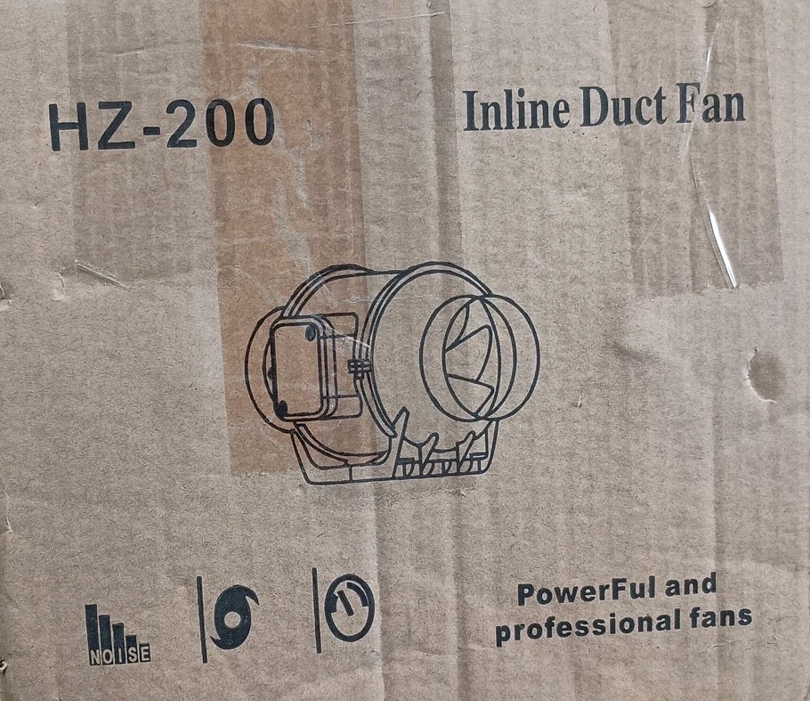 Exhaust Inline Duct Fan Black Round