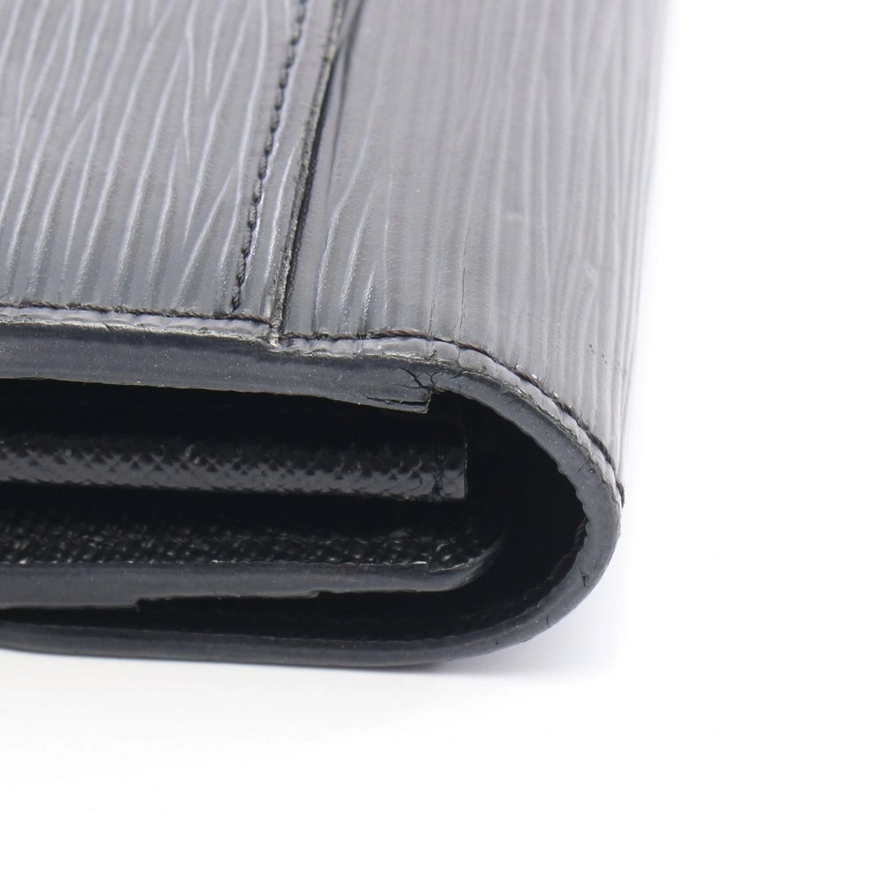 Louis Vuitton Sara Bifold Long Wallet Leather Epi Black