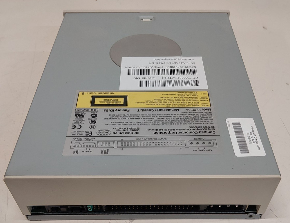Lite-On - Compact Disc 48X MAx CD-ROM Drive Model LTN-485-