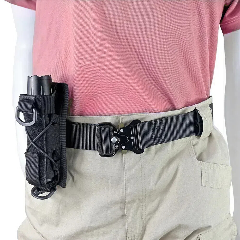 US Molle Flashlight Holder for Belt Flashlight Pouch Open Top Flashlight Holder