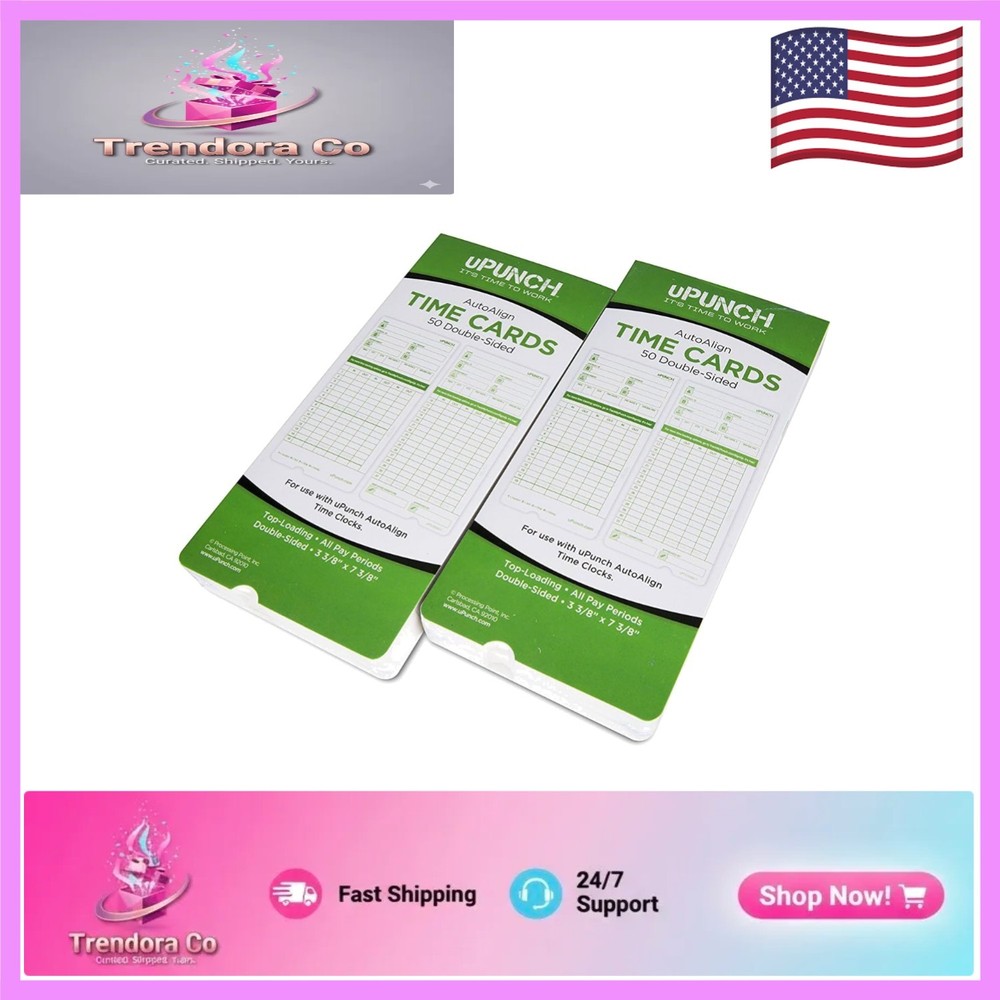 100 Durable Time Cards for HN3000 – Accurate Punching & Easy Payroll Process