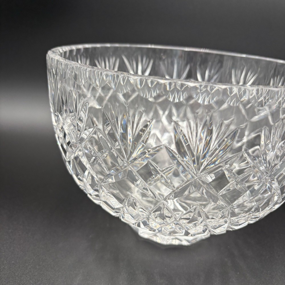 Stunning Vintage Cut Crystal Large Bowl 8”