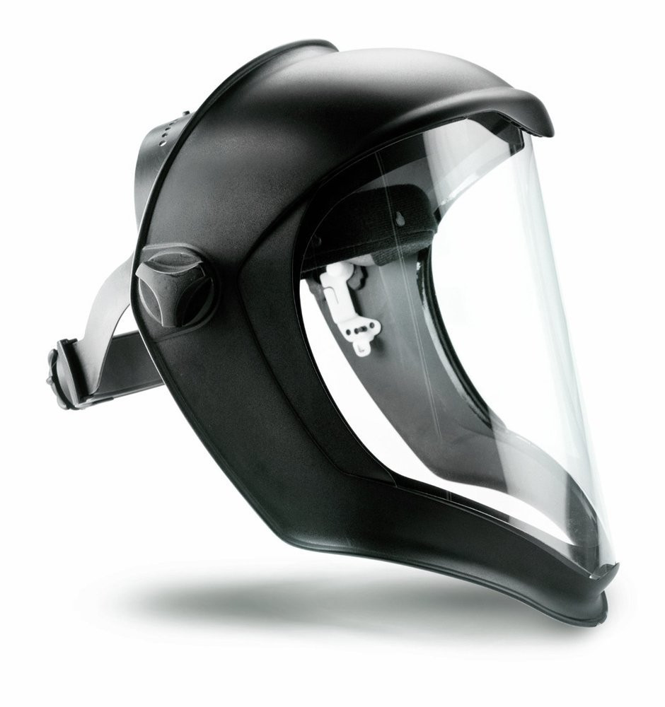Uvex Bionic Shield, Black Matte Shell, Clear, with Suspension #S8510