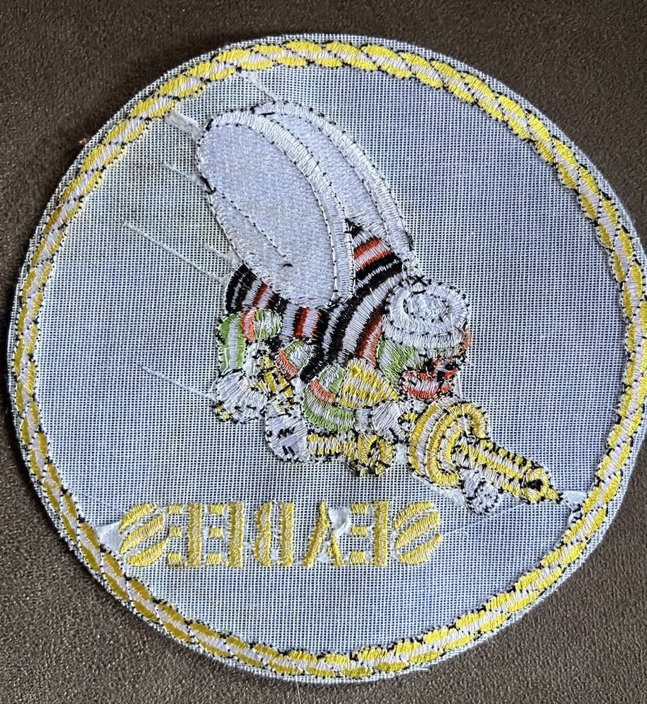 Vintage US NAVY Seebees Patch Original USN Felt Variant