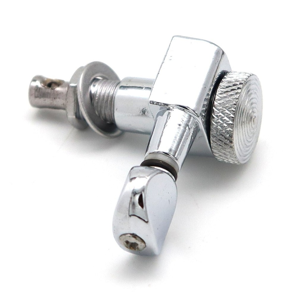 6L inline Guitar Threaded Locking Tuners String Tuning Pegs Machine Heads Silver