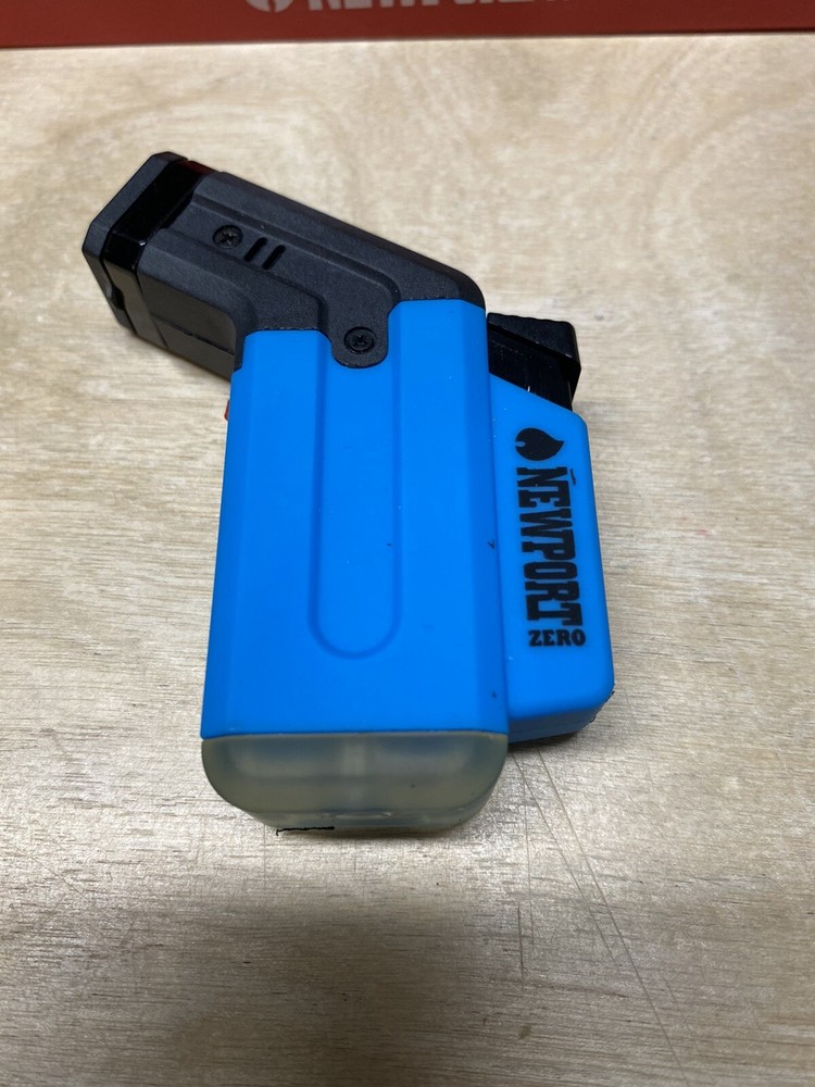 Newport Zero Small Side Single Jet Torch Cigar Lighter - Blue - New