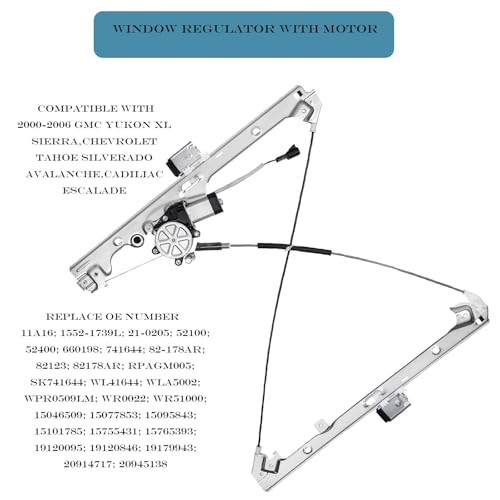 Front Left Driver Side Power Window Regulator and Motor Assembly 741-644