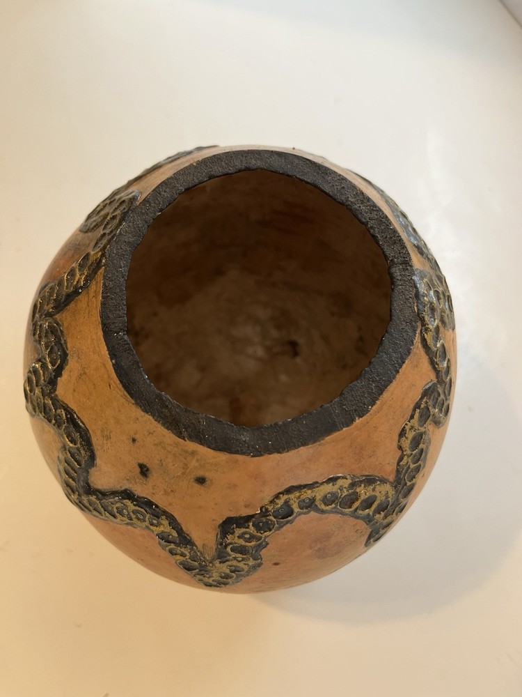 3 Hand Painted Decorative Planter Gourds