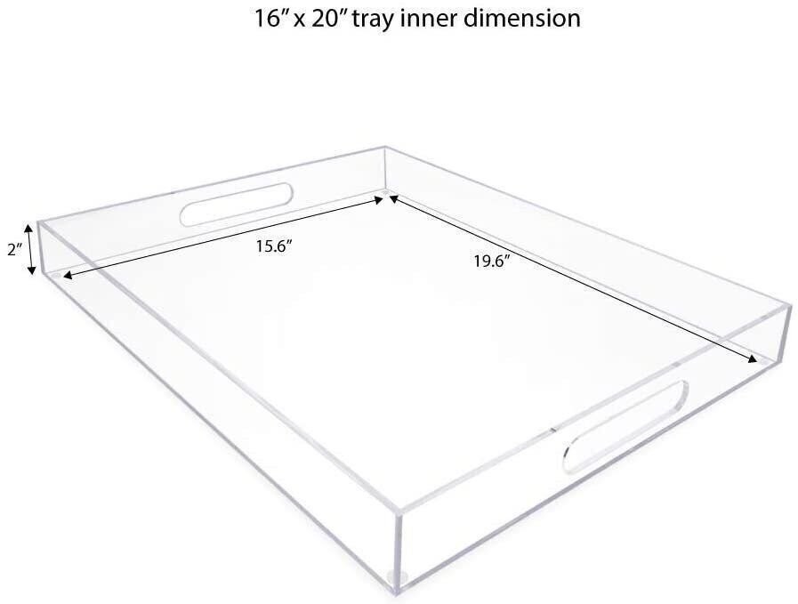 Isaac Jacobs Acrylic Tray with Cutout Handles