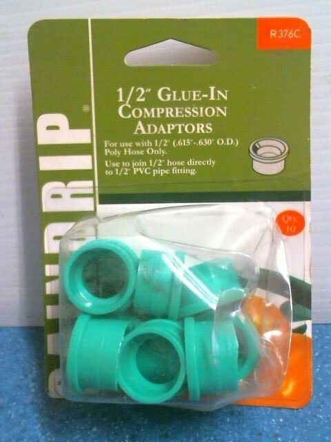 Raindrip R376C, Compression 1/2 in. Drip Irrigation Adapter 10 pk., FREE SHIP
