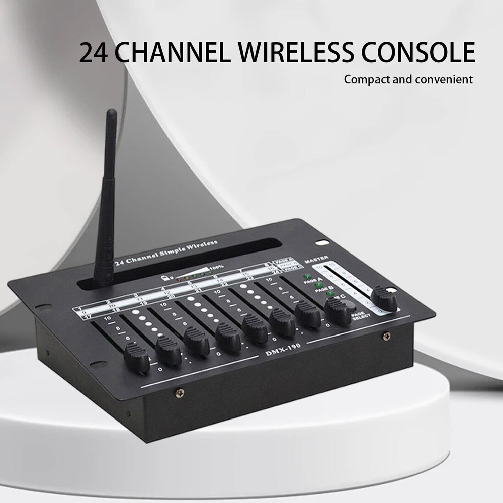 wireless 24 channel 2.4G dmx 512 controller battery console for dj stage light