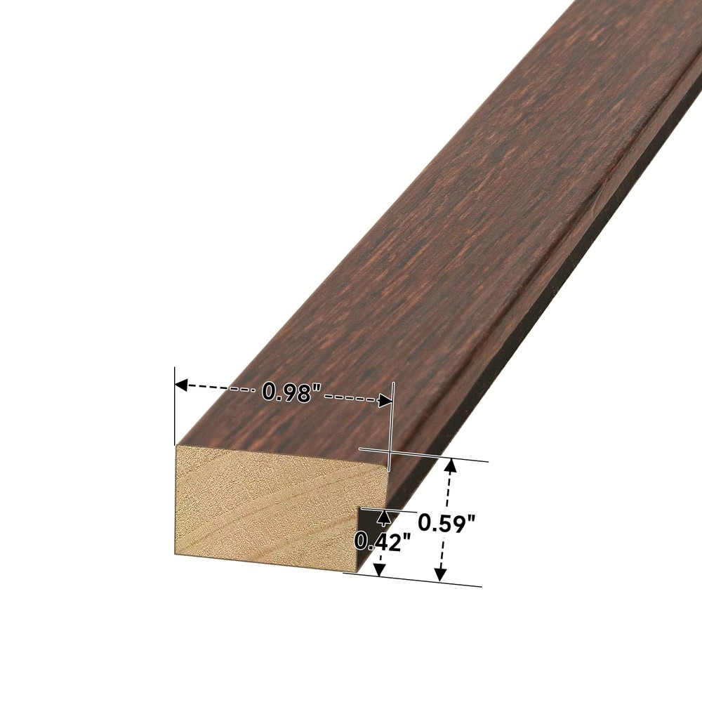 Solid Wood 14x18 Frame - Single Frame, Rustic Walnut 14 x 18 Poster Frame wit...