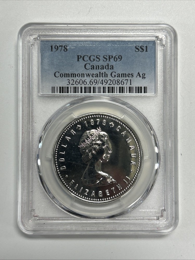 1978 Canada $1 Commonwealth Games Silver Dollar PCGS SP69.