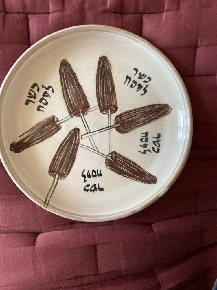 painted Passover ceramic Plate