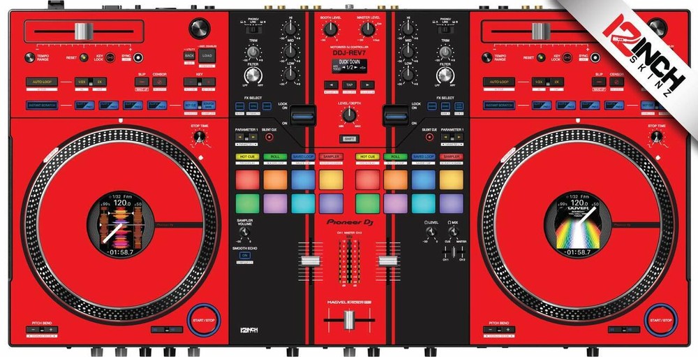 Pioneer DDJ-REV7 Skin - red/black