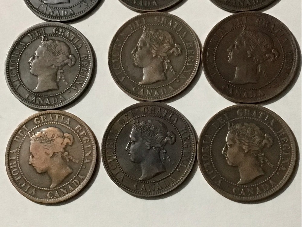 1858-1920 Canada Larger Cent Complete Collection Album