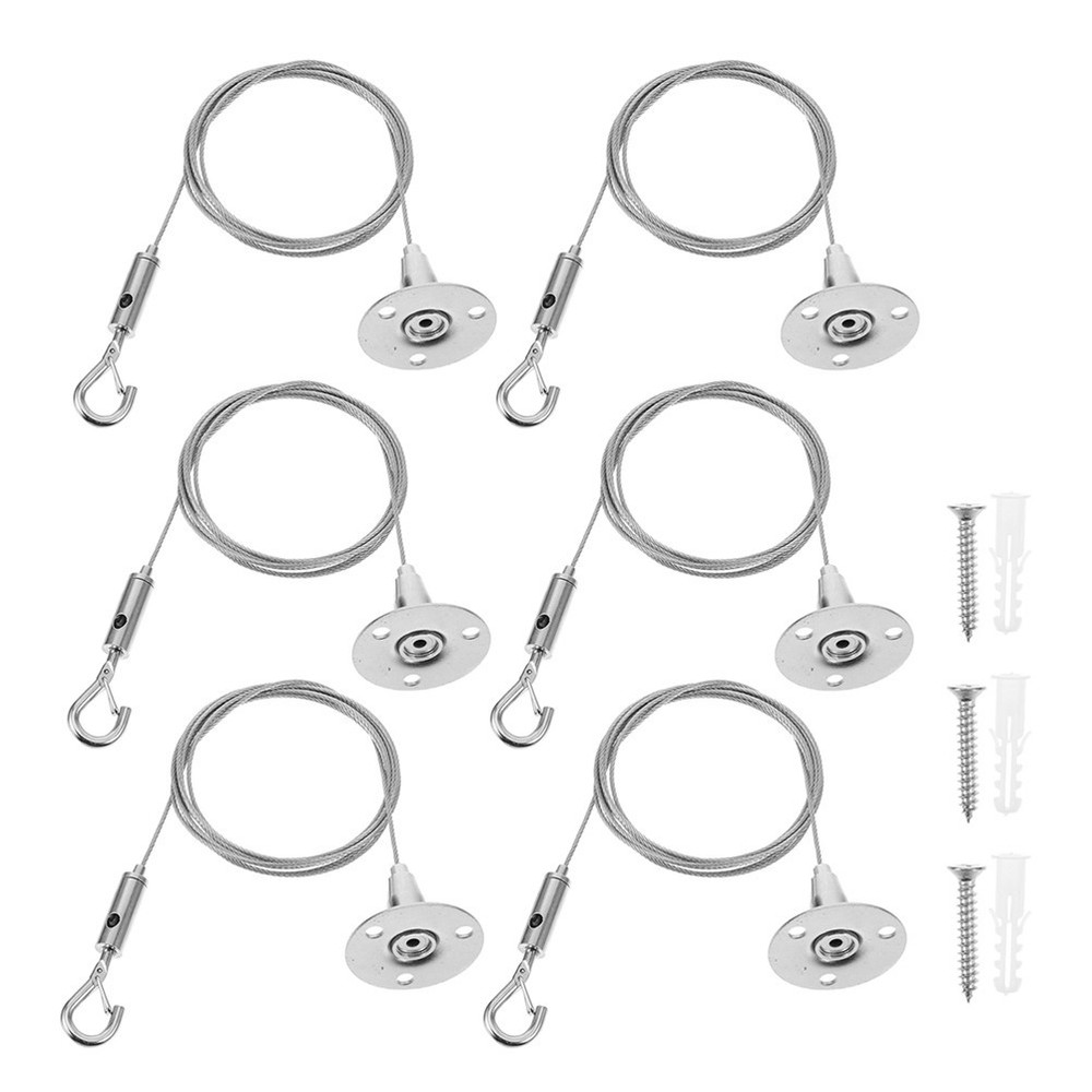 6 Pcs Adjustable Lamp Wire Frame Hanging Hardware Heavy Duty Light