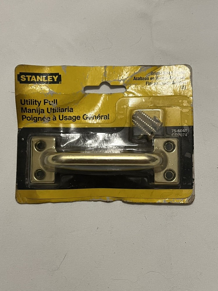 Stanley Bright Brass Utility Pull 3-7/8" #75-6041 new in package