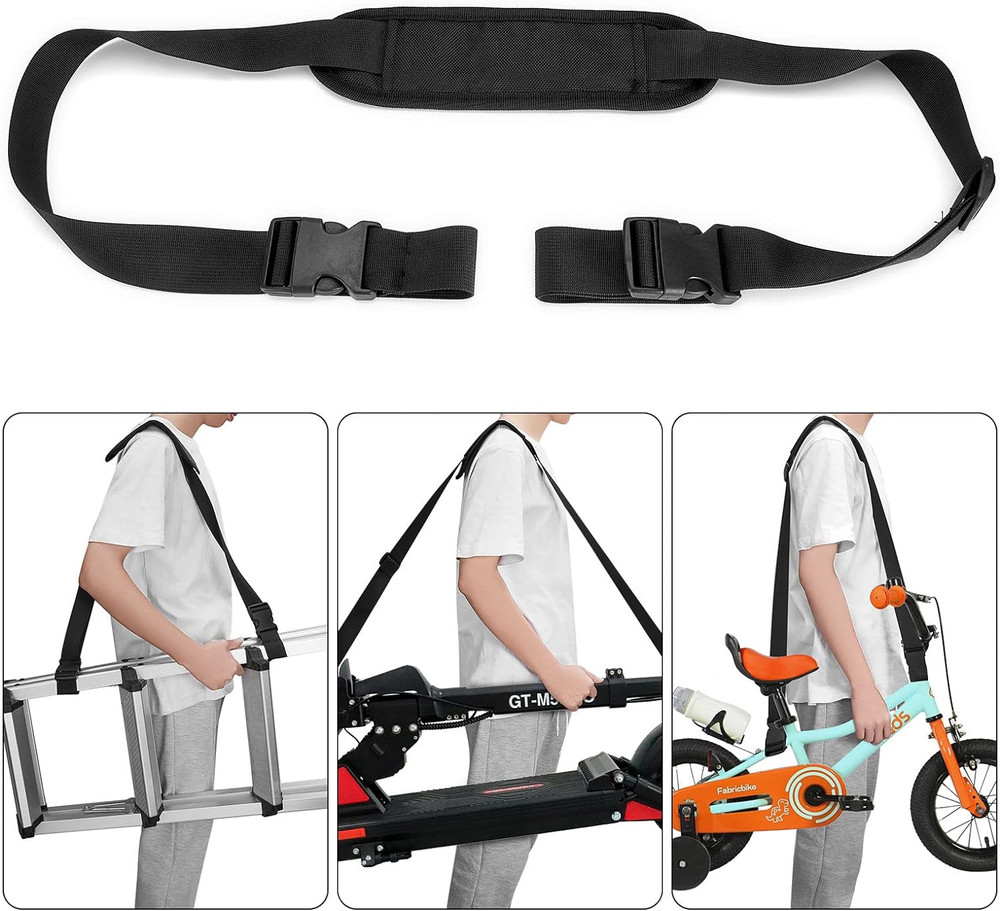 Kick Scooter Straps, Adjustable Carrying Strap with Non-Slip Shoulder Pad, Compa