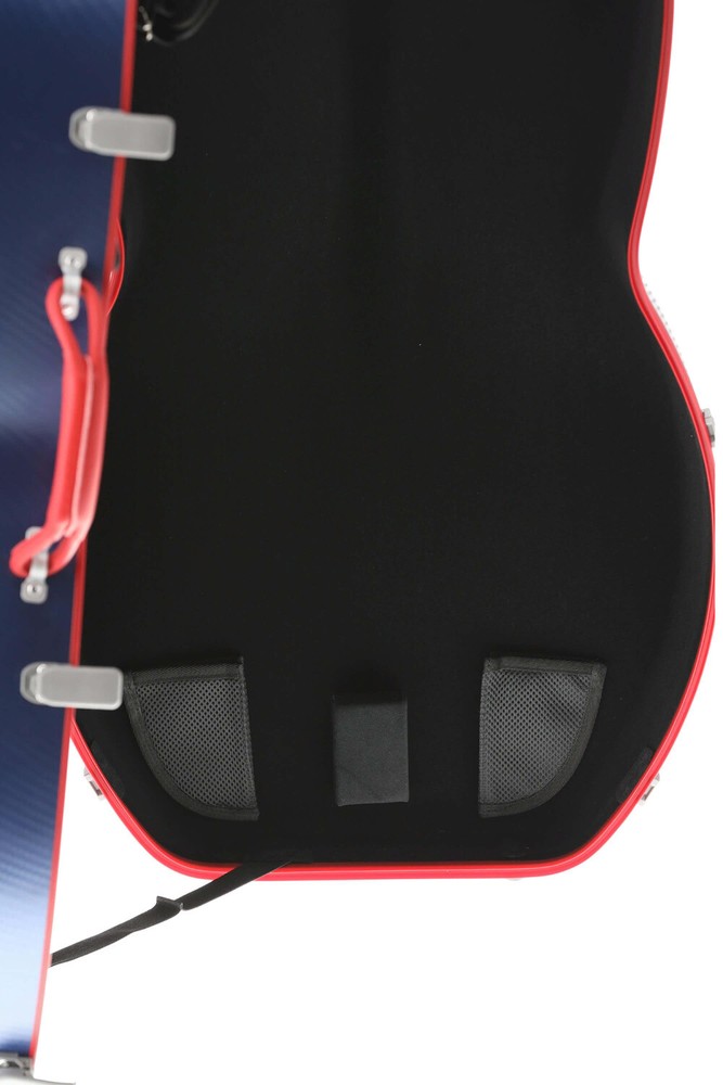 GEWApure cello case polycarbonate, model FUN, blue-red