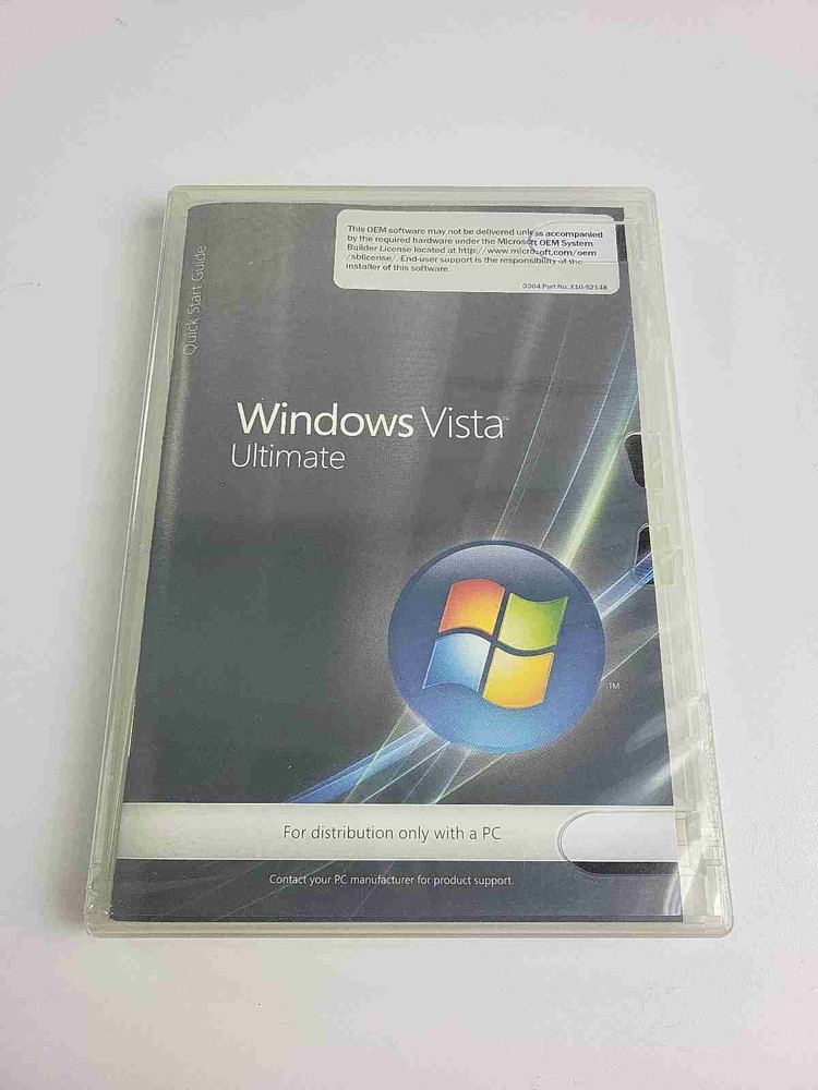 Microsoft Windows Vista Ultimate 64 Bit W/ Key
