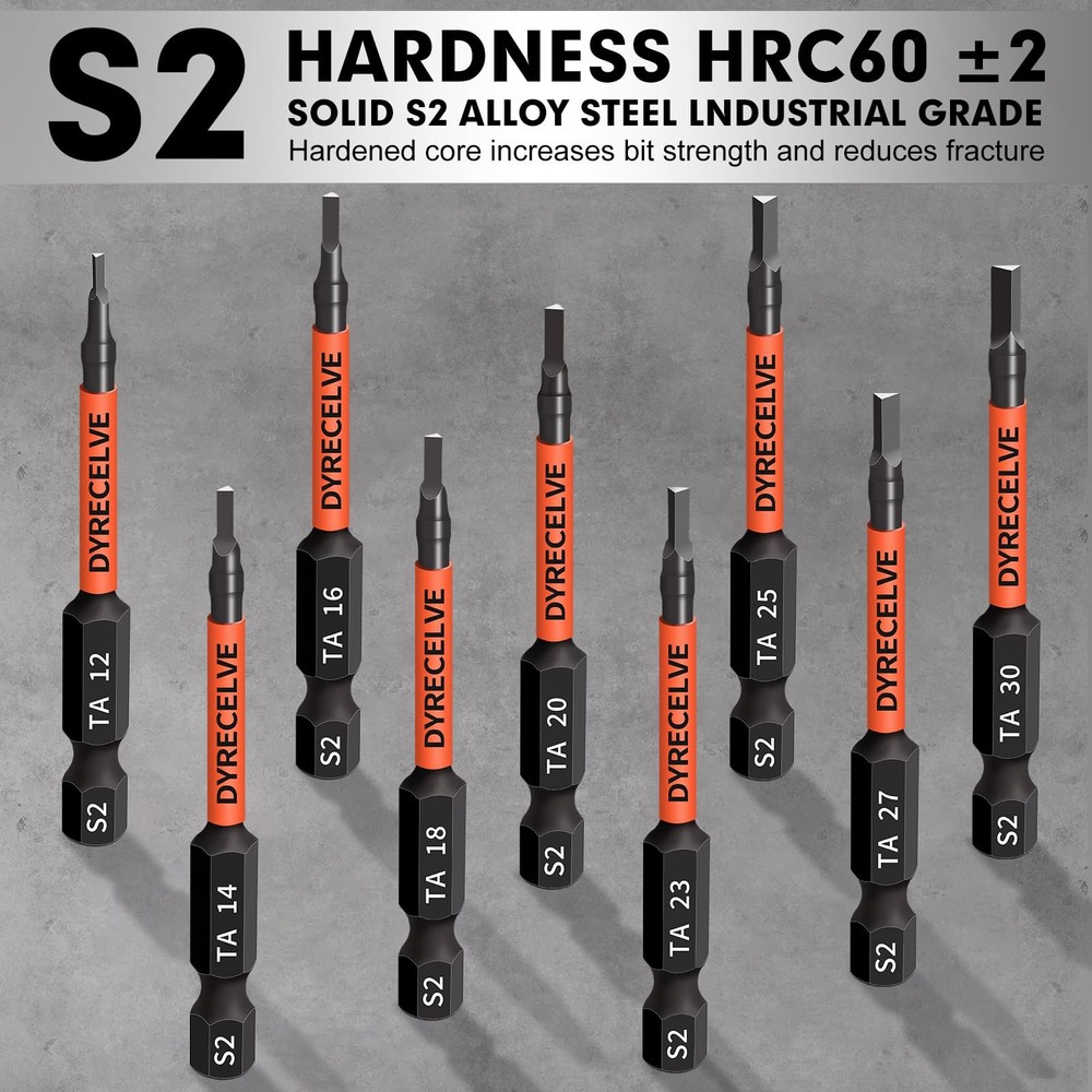 10-Pack Triangle Screwdriver Set - Premium S2 Steel Triangle Bit Set