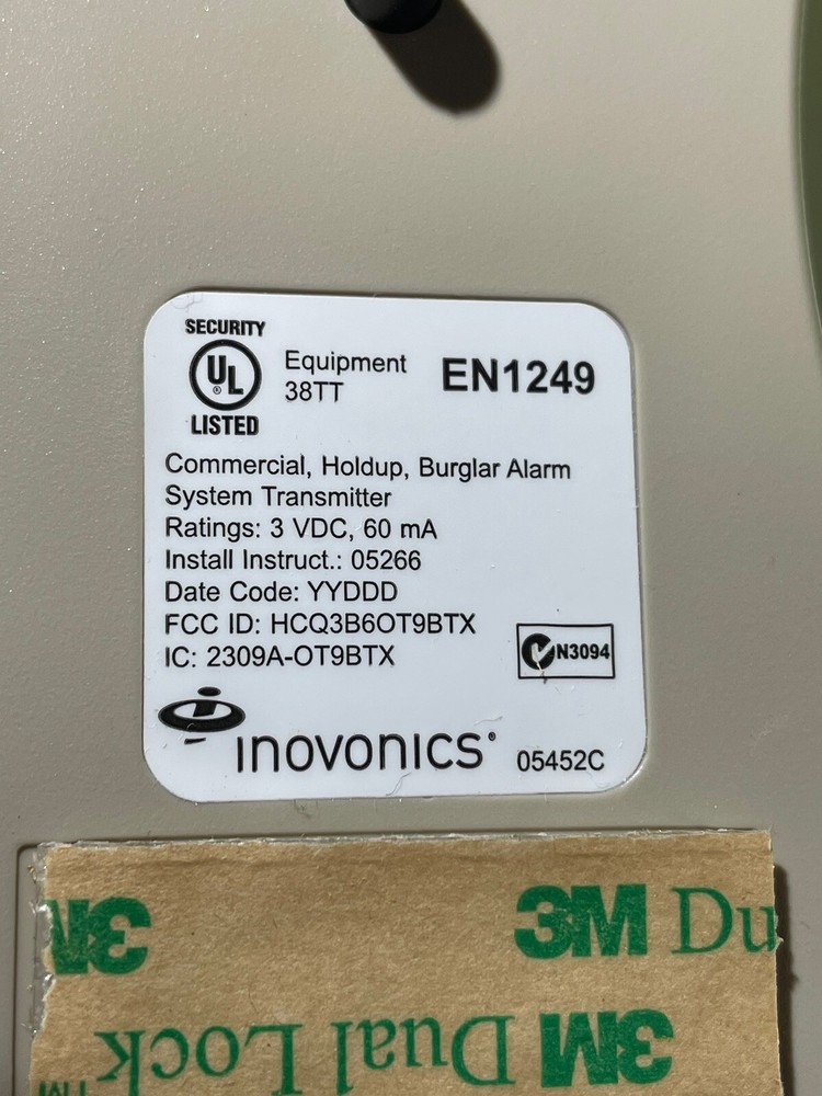 Inovonics EN1249 Billtrap Transmitter NOS NOB