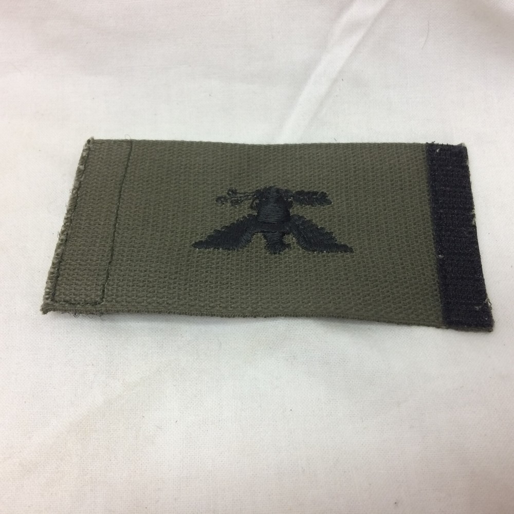 Vintage Military Army Shoulder Loop Insignia Colonel Hook Loop Back Olive Var