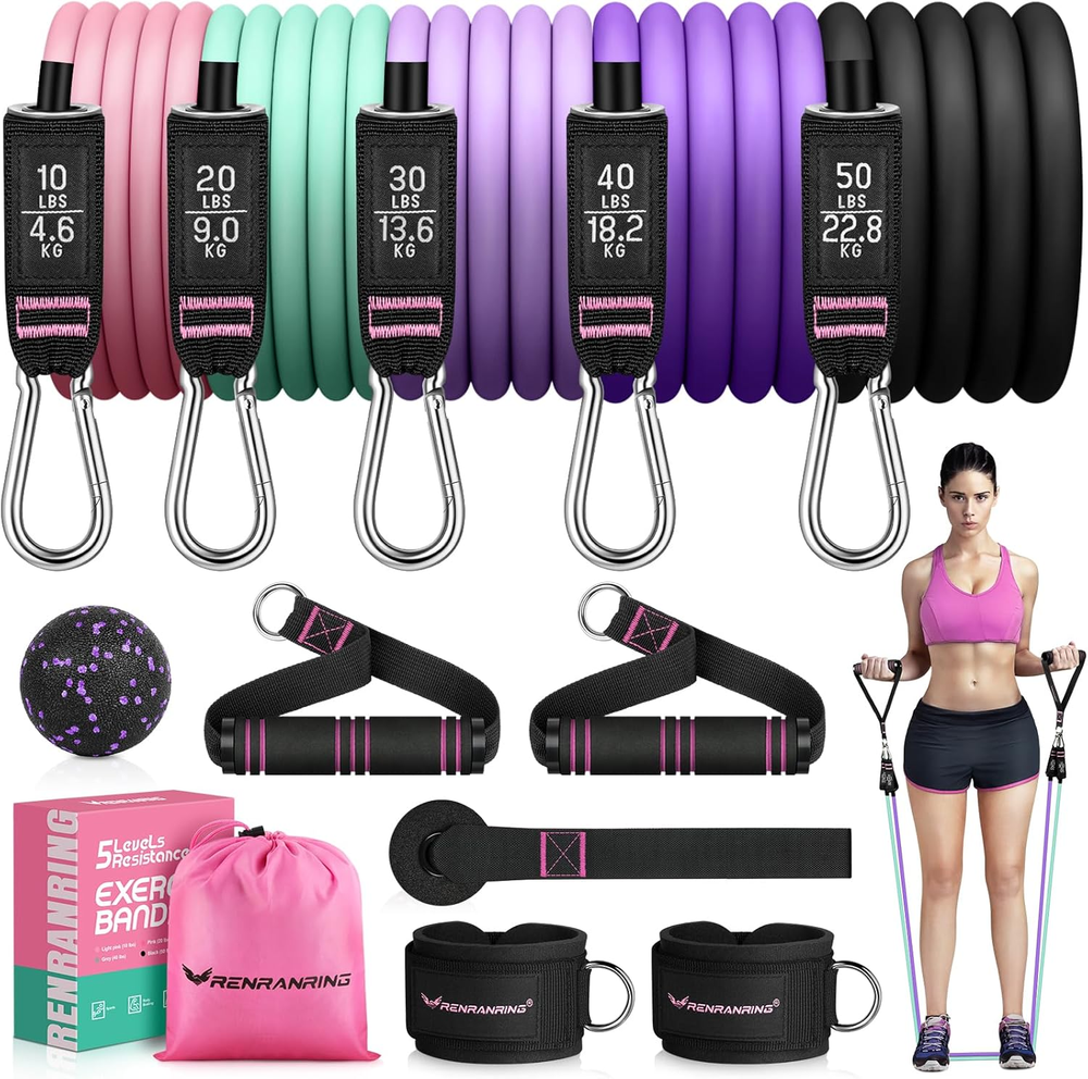 Resistance Bands for Working Out, 150LBS Exercise Bands, Workout Bands
