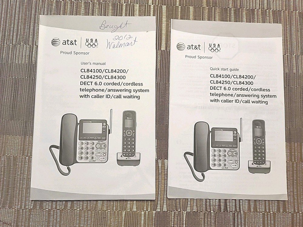 Users Manual AT&T Cl84100 AND Quick Start Guild