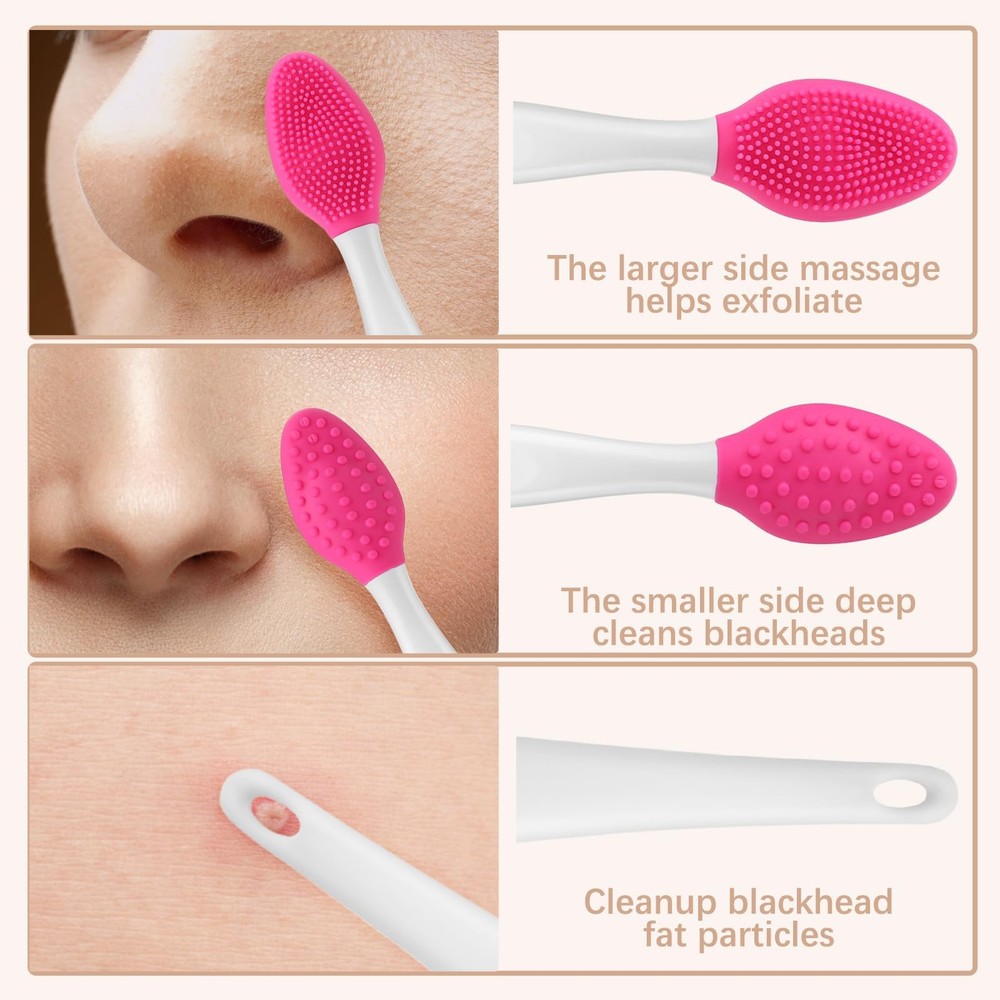 Lip Scrub Brush Tool Double-Sided Mini Gentle Lip Scrub Cleansing Kits Tools
