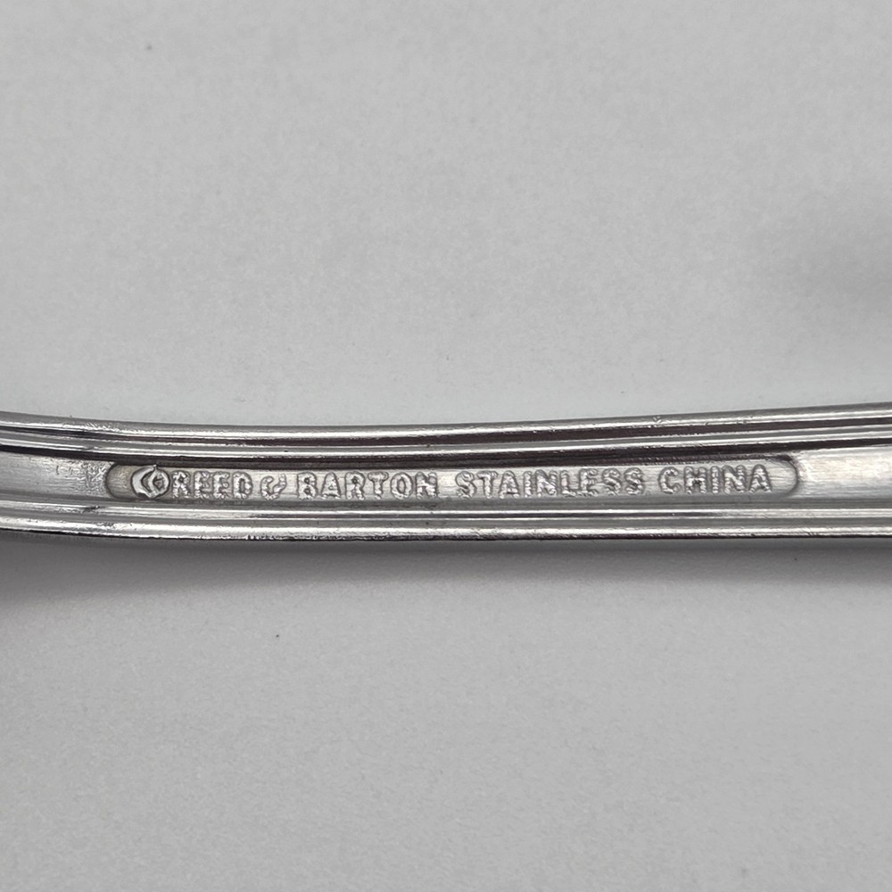 Reed & Barton COPLEY Dot & Dash Set of 6 Teaspoons Glossy Stainless Flatware