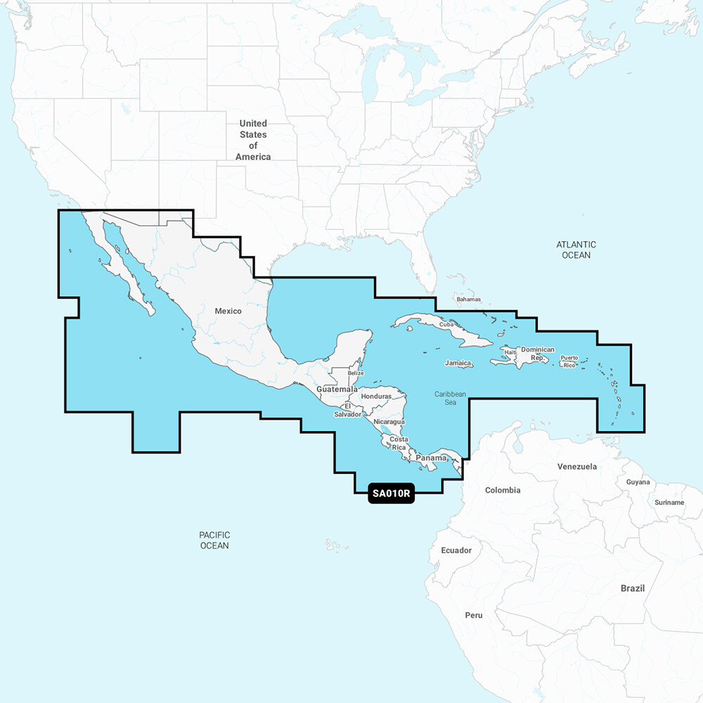 Navionics NASA010R Central America Caribbean Navionics+ GPS Chartplotter Maps