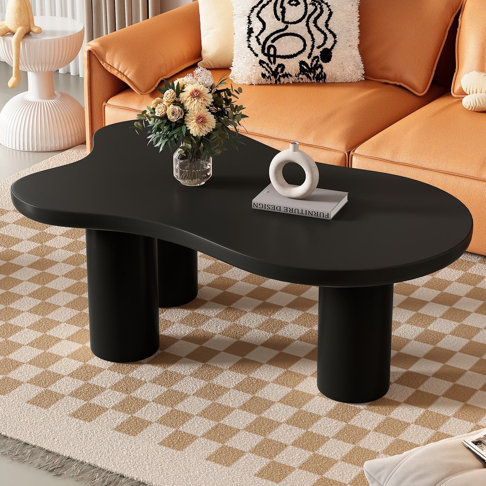 Vinsetto Cloud Coffee Table with 1.5" Thick Tabletop