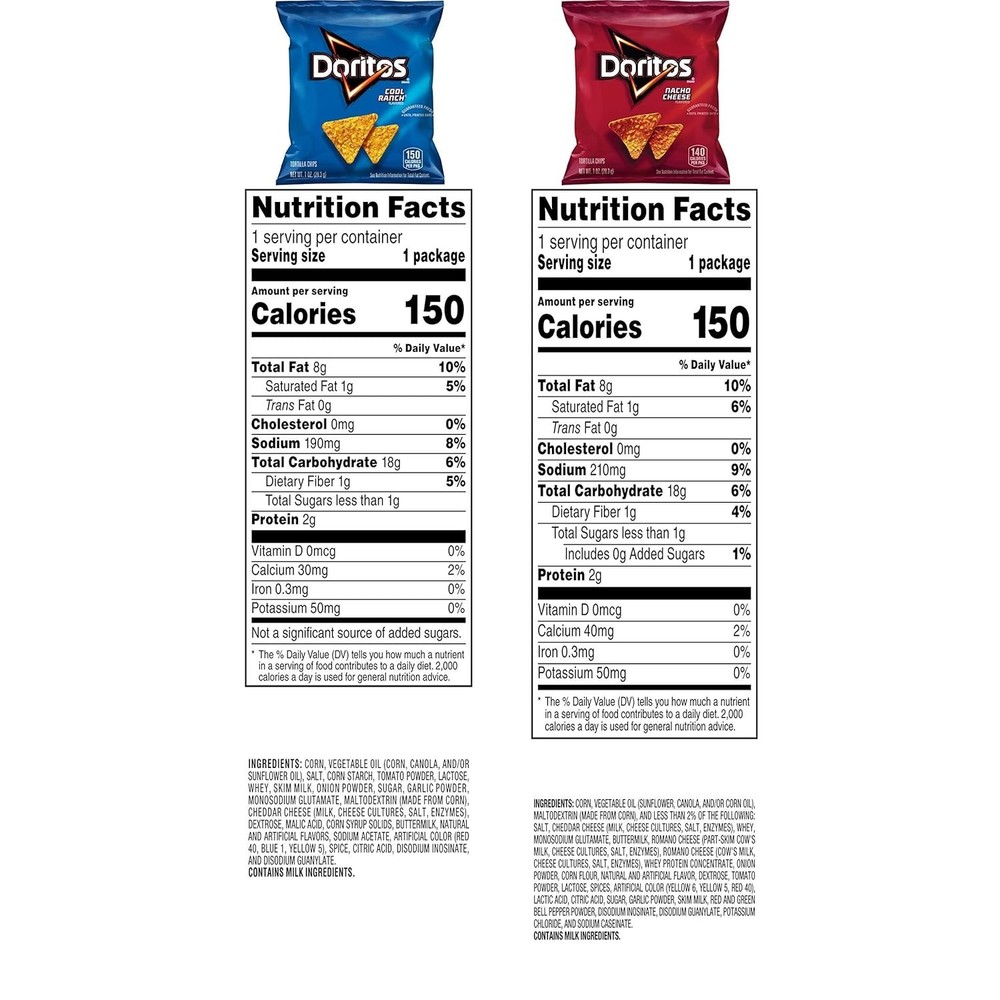 Bold Variety Pack - Doritos Nacho Cheese & Cool Ranch Chips=