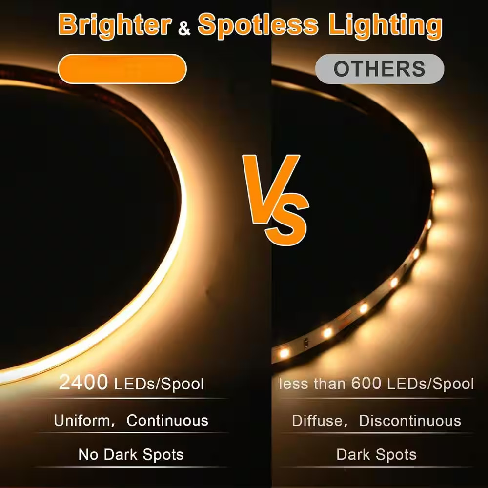 16.4 Ft. Plug-In Cuttable Dimmable Integrated LED Flexible Strip Light 3000K War