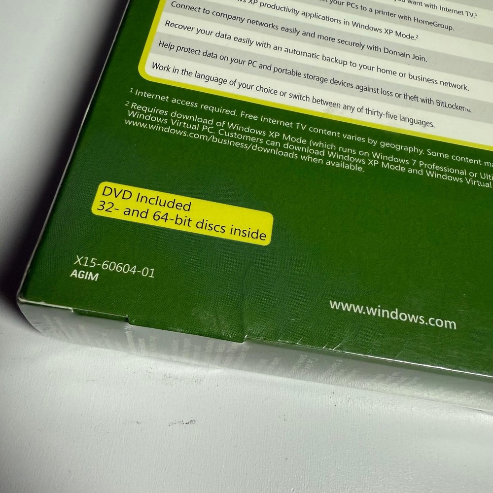 Microsoft Windows 7 Home Premium Upgrade 32 & 64 Bit DVD