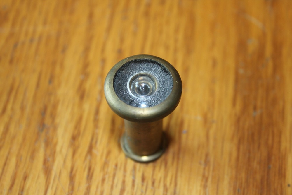 Brass Lens Vintage peep Hole microscope camera antique