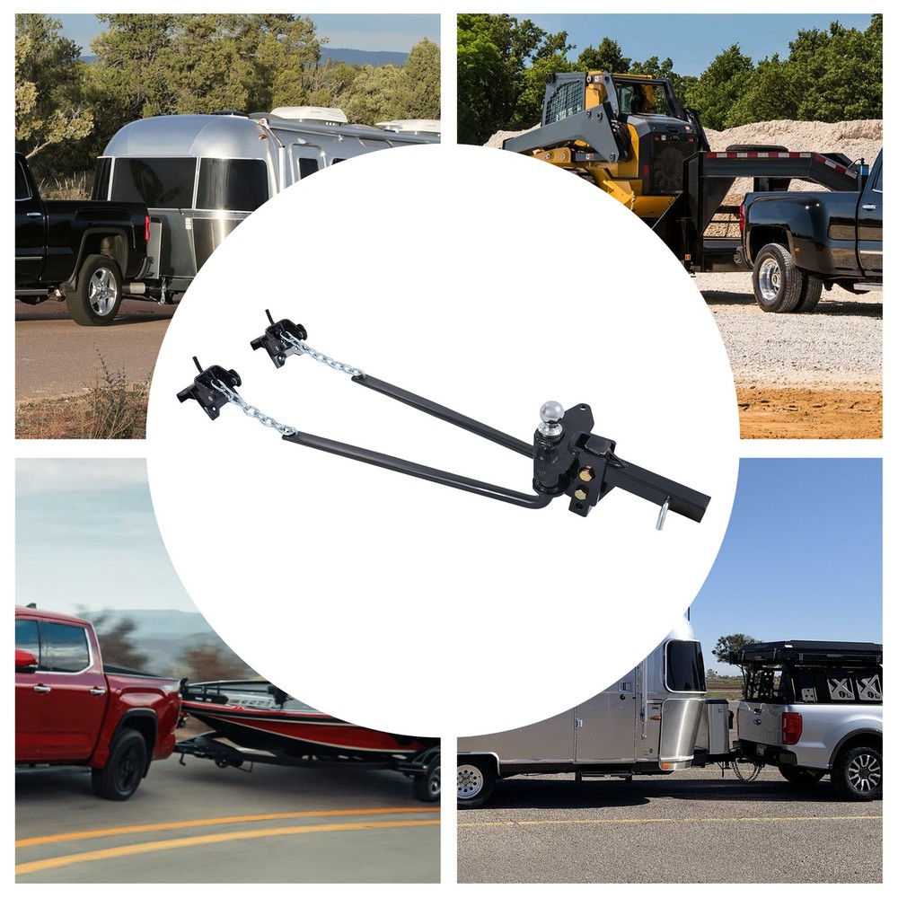 1400LBS Weight Distribution Hitch, Trailer Hitch, Black Trailer Hitch Device New