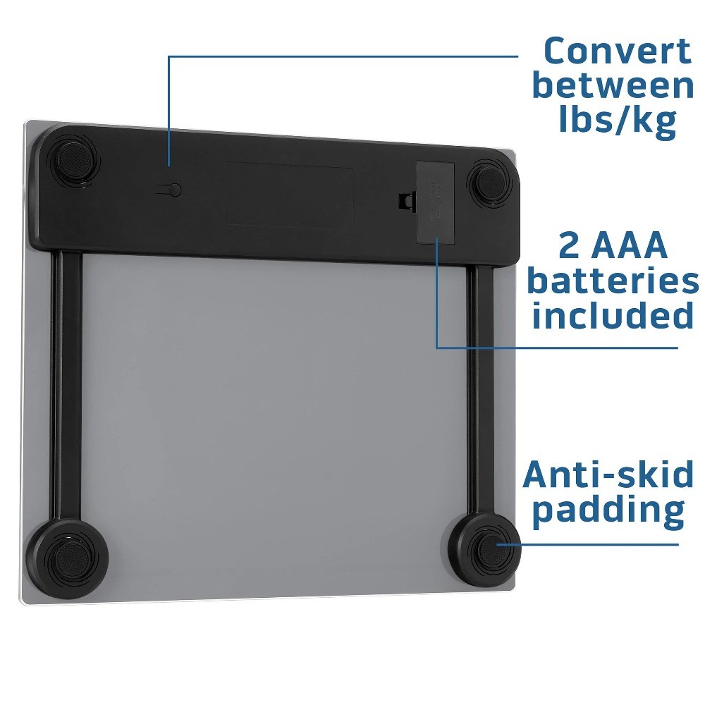 Extra Wide Platform Digital Bathroom Scale with Advanced Technology