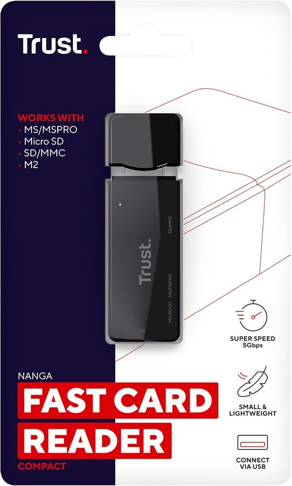 Trust Nanga USB 3.1 Card Reader , Black