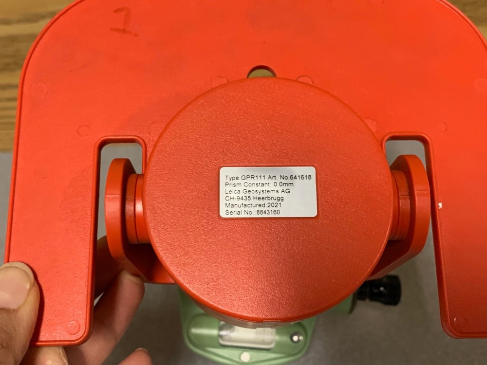 Leica Gpr111 Circular Prism with Holders and Case - THE CASE MISSING ONE LOCK
