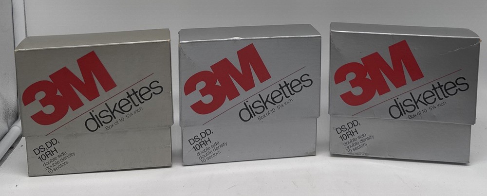 3M Diskettes DS DD RH - 29 Total Diskettes New Open Boxes