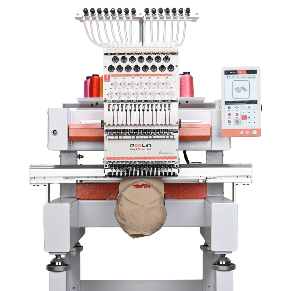 PooLin EOV Embroidery Machine CAP&HAT  Industrial&Commercial  Computerized.