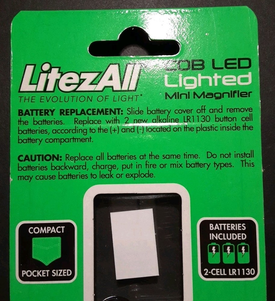 LitezaALL COB LED Lighted Mini Magnifier New In Original Packaging