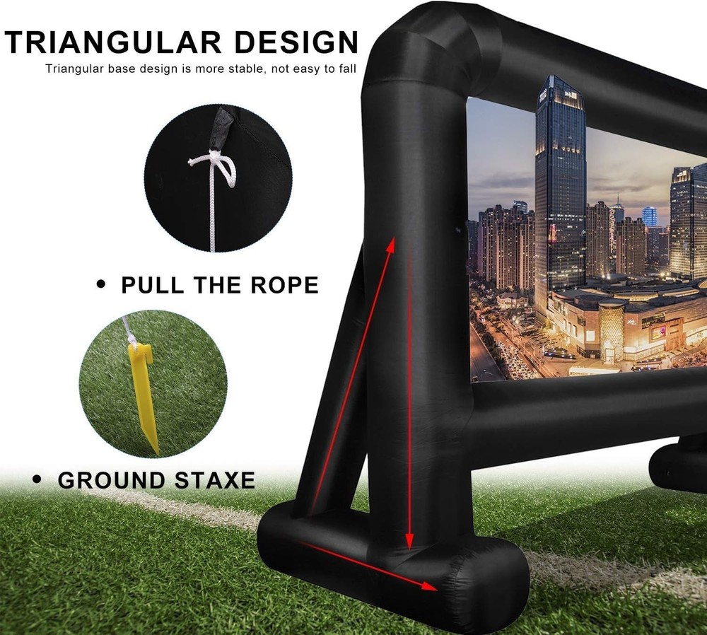 16FT Inflatable Projection Screen - Quiet Fan, Storage Bag