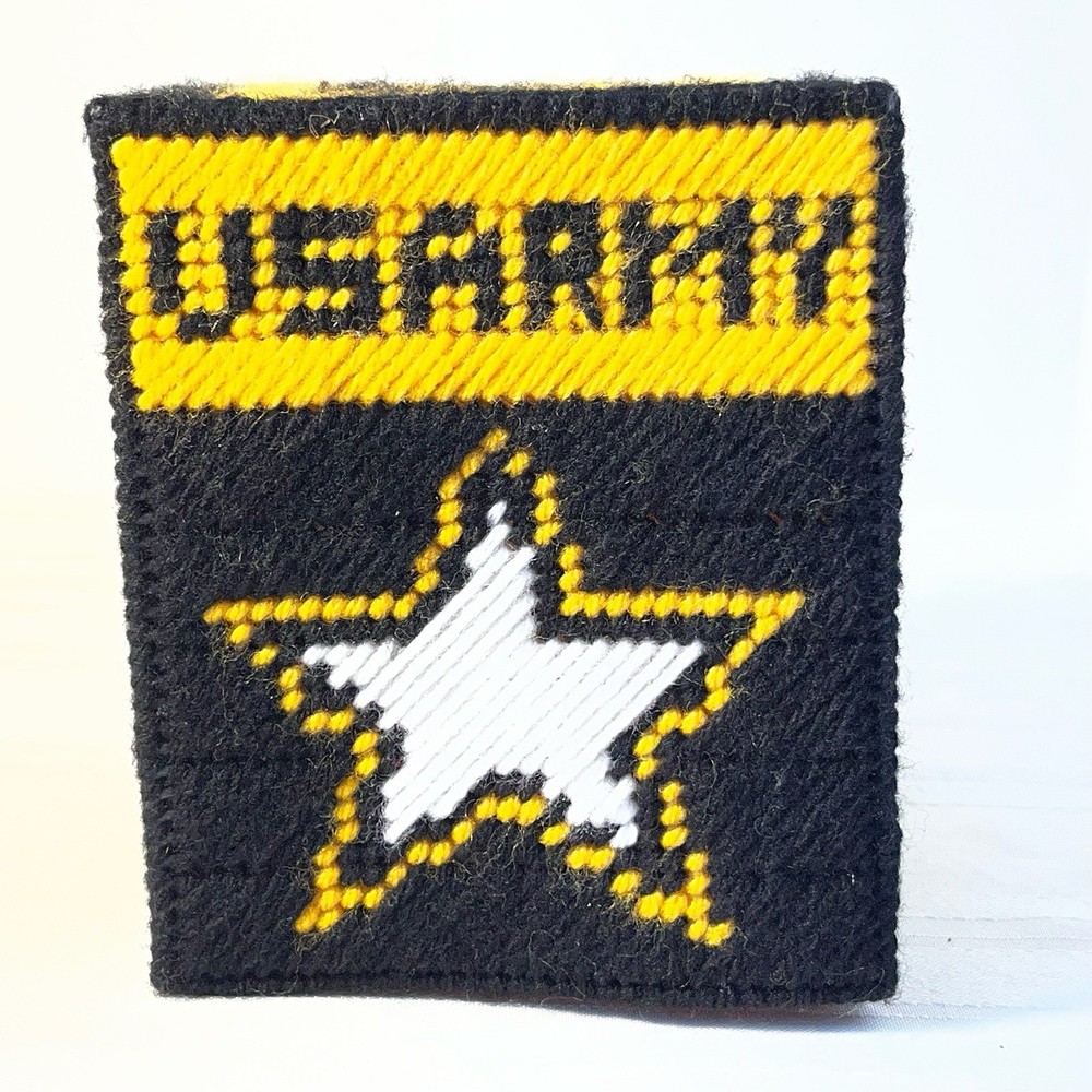 US Army Tissue Box Cover Square Handmade